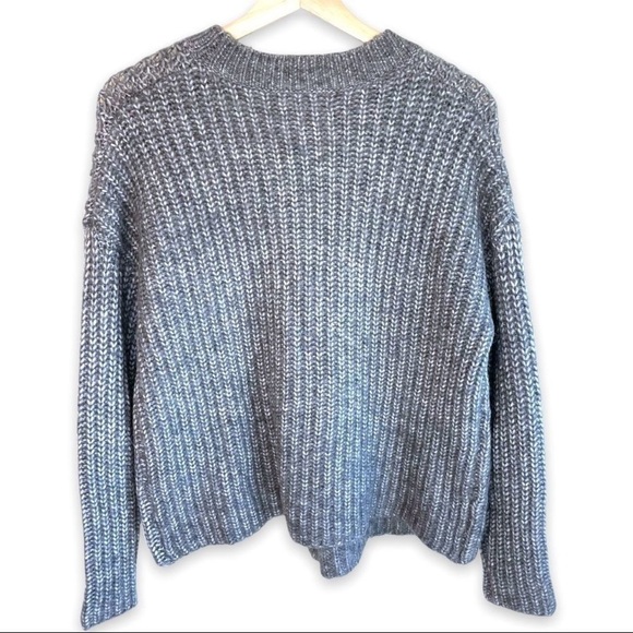 For The Republic Wool Blend Asymmetrical Ribbed Sweater - Picture 5 of 8